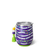 Mardi Gras era  stemless wine cup