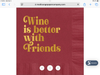 Wine is better with friends Napkin