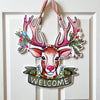 Holiday Deer Welcome Door Hanger
