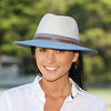 Kristy Hat - Ivory/ Ice Blue