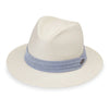 Monterey Hat - Natural w/ Blue Pinstripe