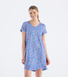 Garden Flowers Short Sleeve Night Dress