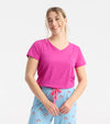 Rose Violet V-Neck Tee