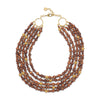 Earth Goddess Beads 5-strand Necklace - Teak
