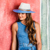 Kristy Hat - Ivory/ Ice Blue