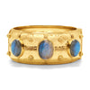 Cleopatra Grande Hinged Bangle in Gold/ /Blue Labradorite