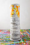 Handmade Pottery Union Poem Tall Vase