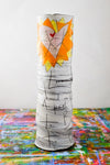 Handmade Pottery Union Poem Tall Vase