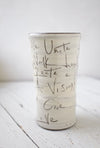 Handmade Pottery Union Poem Round Vase