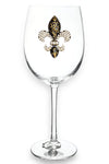 Gold Fleur De Lis Stemmed Wineglass