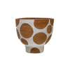 TERRA COTTA POT WITH DOTS